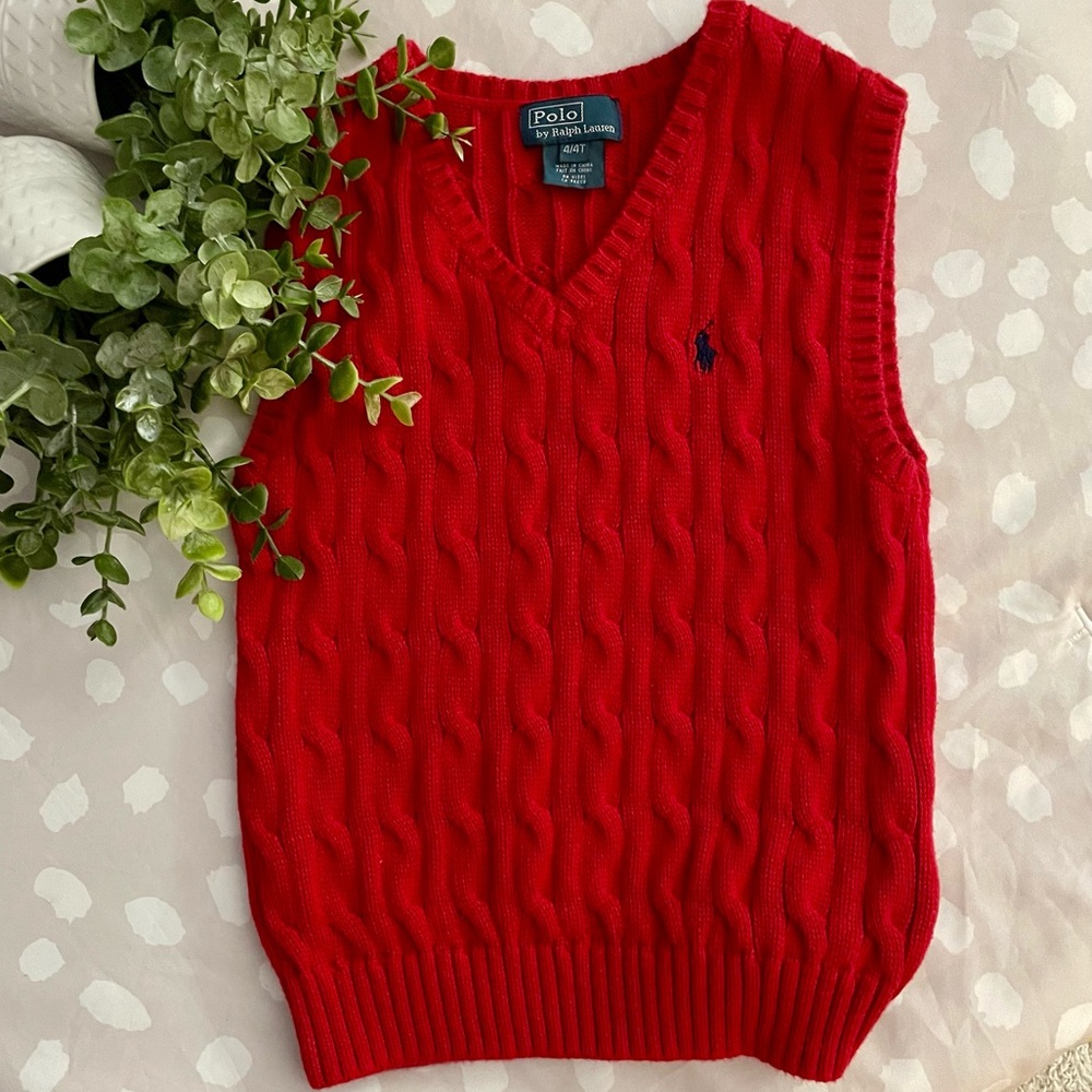 Polo Ralph Lauren Toddler 4T Cable Knit Sweater Vest